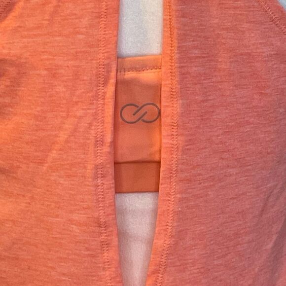 Calia Keyhole Back Double Layer Tank Top Guava Orange Knit S - Picture 6 of 9